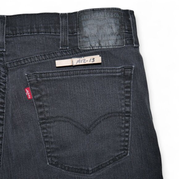 Levi's 505 Men’s Size 38 Jean Shorts Stretch Denim Jorts Solid Faded Black GUC - Picture 3 of 7